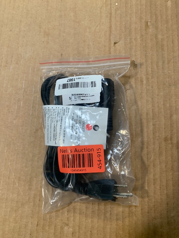 Photo 1 of 16/3 Black Extension Cord 6 FT Indoor, Short Extension Cord for Laptops, Coffee Makers, Office Home Appliances, 3 Prong Small Resistant Cable Flexible, 13A 125V 1625W ETL Listed