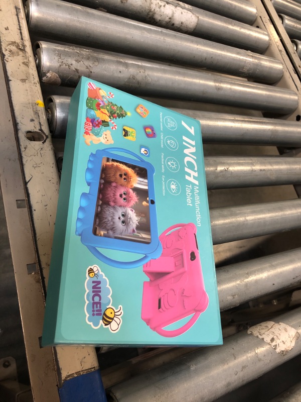 Photo 1 of (LOCKED) PEICHENG Kids Tablet 7 inch Android 12.0 for Toddler, 4GB RAM 32GB ROM Bluetooth IPS Screen Parental Control Dual Camera Shockproof Case for Educational Games, (1PCS, Blue)