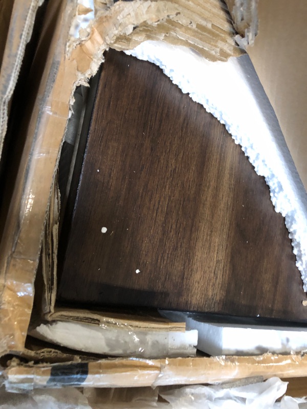 Photo 1 of [table top damage] Signature Design by Ashley Moriville Rustic Farmhouse End Table with Dual Cabinet Doors, Brown