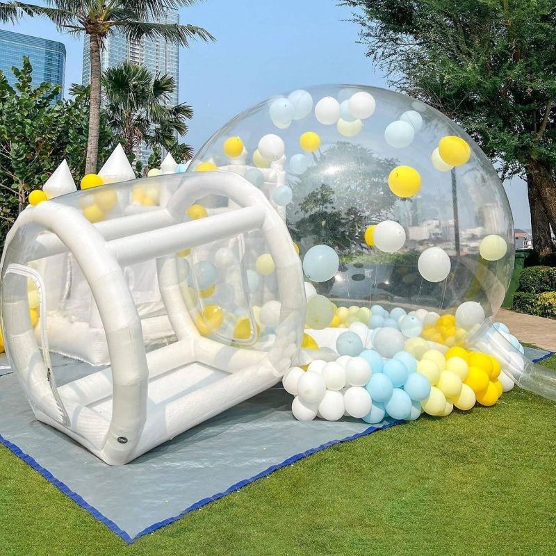 Photo 1 of *****similar***0FT Inflatable Bubble House for Kid Adult,Bubble Bounce Balloon House Blow Up Inflatable Balloon Dome with 6'L Tunnel and Double Air Blowers for Party Wedding Birthday Holiday Outdoor