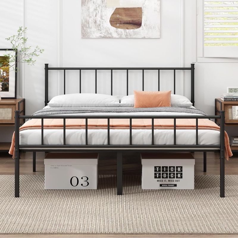 Photo 1 of ***similar***Queen Bed Frame-Classic Metal Platform Bed Frame,Mattress Foundation with Steel Slat Support,Under Foundation Storage,No Box Spring Needed, Easy Assembly, Queen Size