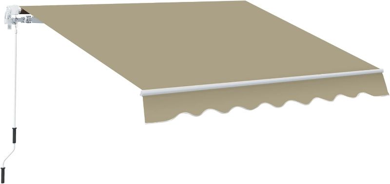 Photo 1 of ***similar**utsunny 8' x 7' Patio Retractable Awning, Manual Exterior Sun Shade Deck Window Cover, Beige