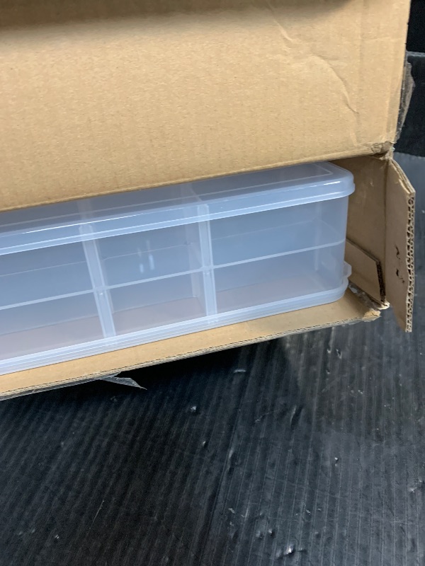 Photo 1 of New brothread Double-Sided Storage Organizer/Box with Total 48 Adjustable Compartments, Removable Dividers for Embroidery and Sewing Threads, Embroidery Floss, Needles, Beads, Small Crafts & Toys