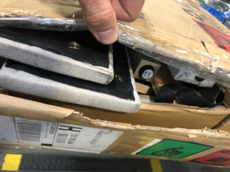 Photo 1 of **MISSING SEVERAL PARTS**Novilla King Size Bed Frame with Adjustable Headboard Platform King Bed Frame Linen Fabric Upholstered Headboard, No Box Spring Needed, Noise-Free, Wooden Slats Support, Easy Assembly, Beige