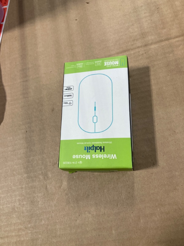 Photo 1 of **connector missing***Halpilt Wireless Mouse Chargeable Portable Silent USB and Type-C Dual Mode Wireless Mouse 3 Adjustable DPI for Laptop, Mac, Android, PC (Q23S Black) (Grey)     