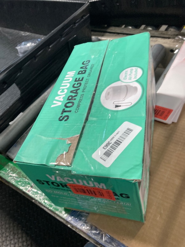 Photo 1 of ***PUMP MISSING***Cozy Essential 20 Pack Vacuum Storage Bags with Electric Pump, Vacuum Seal Space Saver Bags for Clothing, Pillows, Blanket, Bedding, Comforters
