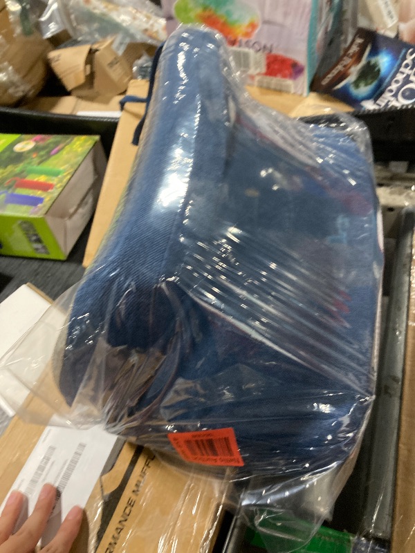 Photo 1 of ***MISSING PARTS*** 
AAAAAcessories D-Shaped Chair Cushions, 2" Thick Dining Chair Pads with Ties and Removable, Machine-Washable Cover, 17" x 16", Set of 4, Blue