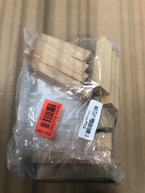 Photo 1 of ORGANTEAM Wedding Table Numbers 1-15, Acrylic Arch Signs with Natural Wood Stands Holders, Rustic Table Decor for Reception & Parties (Frosted White)