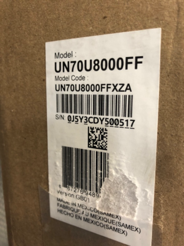 Photo 1 of ***BROKEN SCREEN***Samsung 70-Inch Class Crystal UHD U8000F 4K Smart TV (2025 Model) Endless Free Content, Crystal Processor 4K, MetalStream Design, Knox Security, Works with Alexa