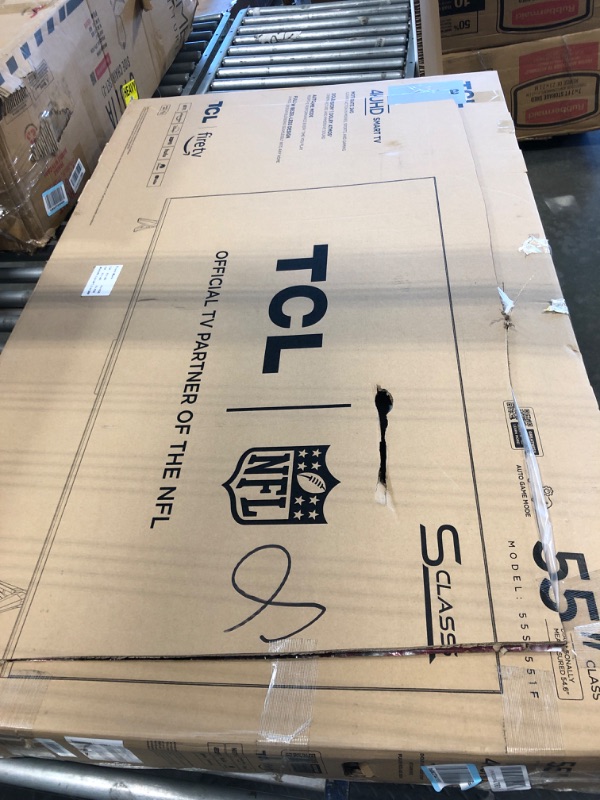 Photo 1 of ***BROKEN SCREEN***TCL 55-Inch Class S5 UHD 4K LED Smart TV with Fire TV (55S551F, 2024 Model), Dolby Vision, HDR PRO+, Dolby Atmos, Alexa Built-in with Voice Remote, Apple AirPlay 2 Compatibility, Streaming Television