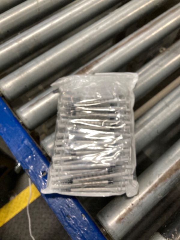 Photo 1 of 100 Pack 1ml Syringe with Cap for Liquid, 1cc Plastic Small Syringes with Cover, Non-Sterile, No Needle