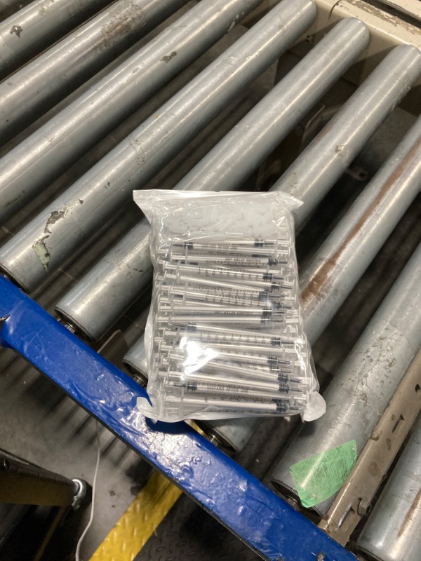 Photo 1 of 100 Pack 1ml Syringe with Cap for Liquid, 1cc Plastic Small Syringes with Cover, Non-Sterile, No Needle