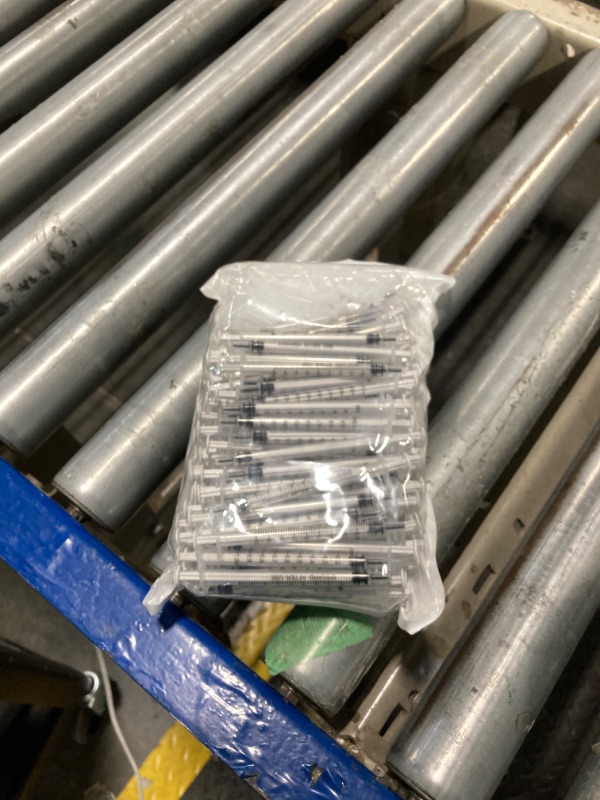 Photo 1 of 100 Pack 1ml Syringe with Cap for Liquid, 1cc Plastic Small Syringes with Cover, Non-Sterile, No Needle