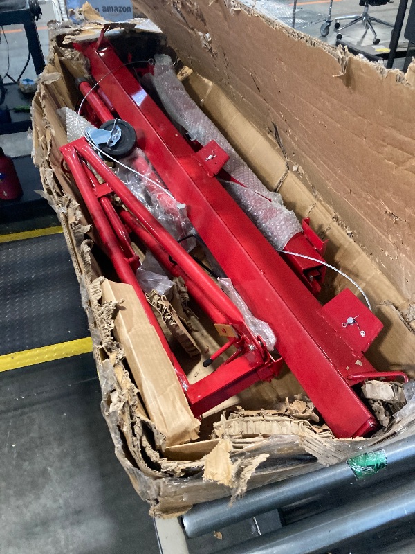 Photo 1 of 16 FT Drywall Lift Panel Rolling Hoist Jack Lifter, Sheetrock Lift Drywall Lift, Foldable Adjustable Drywall Jack Lift for Ceiling and Walls and Home Improvement, With 3 Lockable Wheels, Red