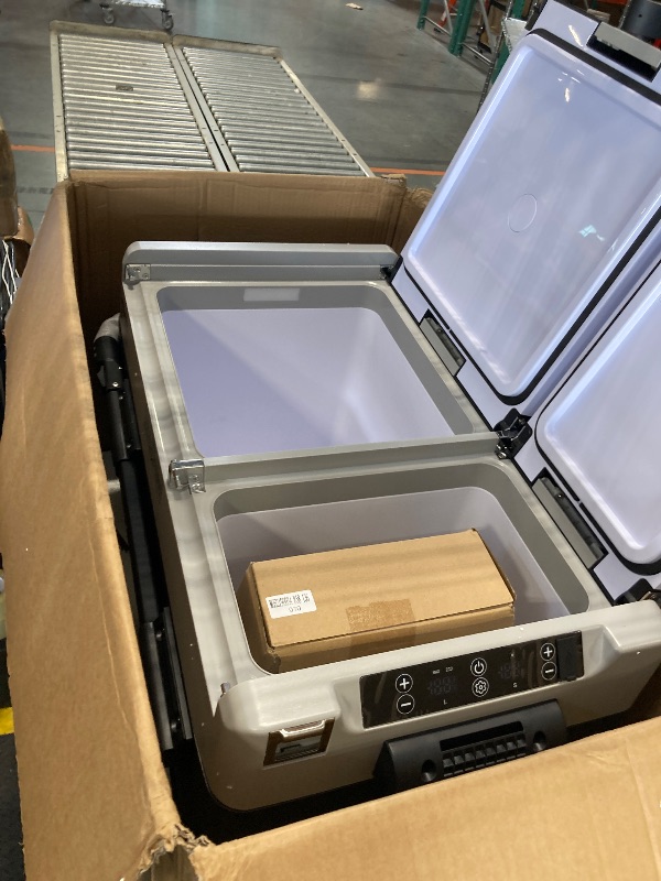 Photo 1 of [Stock photo similar] 12 Volt Car Dual Zone Car Fridge, Portable Refrigerator Dual Door -4?-68? Electric Cooler Portable Freezer 12/24V DC and 100-240V AC for RV, Camping, Travel