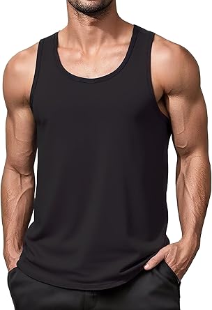 Photo 1 of  Cotton Workout Sleeveless Shirts for Men Quick Dry Muscle Shirt Lightweight Summer Running Tank Tops SIZE 2X    
