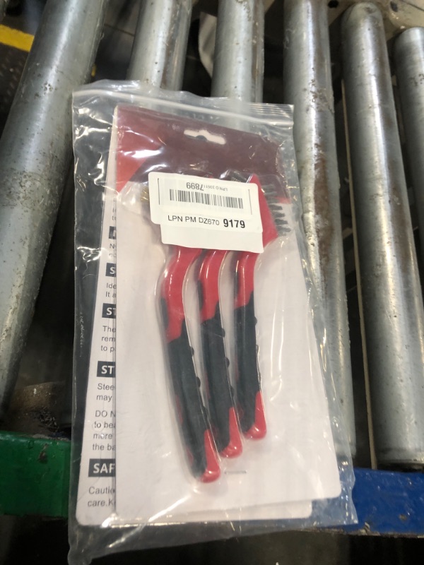 Photo 1 of MAXMAN Wire Brush Set 6Pcs, Small Wire Brushes for Cleaning, Rust Remover, Scrub Brush, Detailing Brush, Metal Brush, Stainless Steel/ Brass/ Nylon Bristles Bristle Brush, Scratch Brush, (Red)