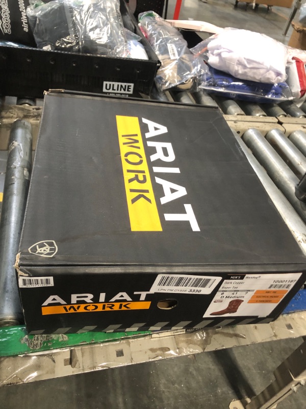 Photo 1 of ** USED MODERATELY** ARIATARJ3S Mens Workhog Work Boot Dark Copper SIZE 8