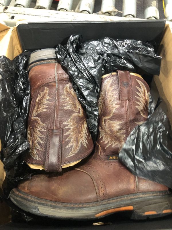 Photo 1 of ** USED MODERATELY** ARIATARJ3S Mens Workhog Work Boot Dark Copper SIZE 8