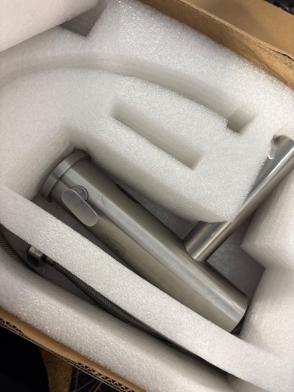 Photo 1 of [touchless control and battery compartment is missing] Automatic Touchless Bathroom Sink Faucet Sensor Motion Activated Commercial Hands Free Single Tap Temperature Control Adjustable Handle Auto Basin Brass Faucets for Home Vanity Chrome Polished Finish