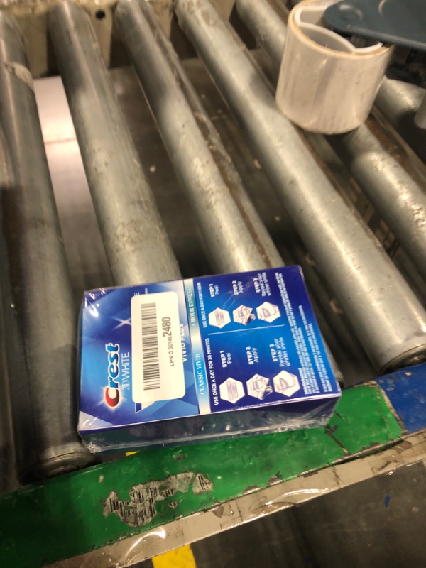 Photo 1 of Crest 3D Whitestrips Vivid Plus, Whitestrips 3D White, Teeth Whitening Strip Kit, 10 Treatments + 2 Bonus Treatments (Each with 1 Upper/1 Lower Strip), 24 Strips, 8 Levels Whiter, Crest Teeth Whitening Strips, Teeth Whitening Kit