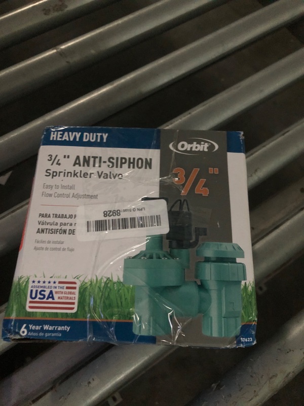 Photo 1 of 1-Pack Orbit 57623 3/4" FPT 100 Series Anti-Siphon Automatic Sprinkler Valve with Flow Control