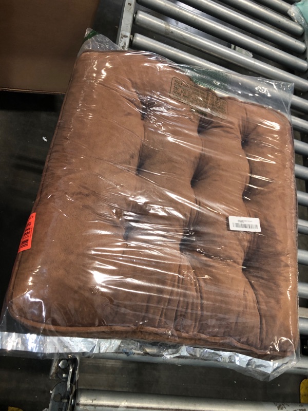 Photo 1 of 1 MIDDLE ONE Floor Pillow Set of 2, Memory Foam Meditation Cushion, Floor Cushions for Adults Sitting, Large Square Seat Cushions for Yoga, Couch, Sofa, Kids, Living Room, 20x20 Inch (Brown)
