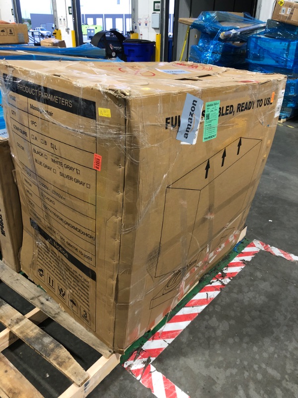 Photo 1 of ***MAY NEED A TRUCK***KTENTITO Massage Chair Full Body, 2025 Zero Gravity SL-Track Shiatsu Massage Chairs Recliner with AI Voice, LED Backlight Remote Control, Waist & Calf Heating Phone Controller and Holder G6 White Grey