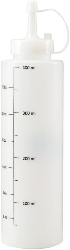 Photo 1 of 14oz Squeeze Bottle for Oil, Vinegar, and Sauce – Easy-Dispense Cap, Mess-Free, Dishwasher Safe, Comfortable Grip – BPA-Free, 8.8” Tall
