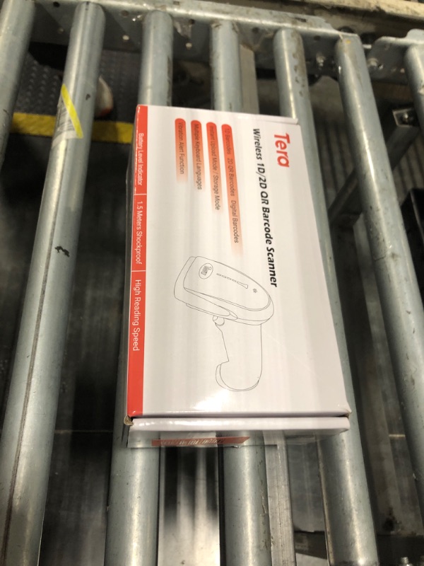 Photo 1 of **MISSING BLUETOOTH TRANSMITTER** Tera Barcode Scanner Wireless 1D 2D QR with Stand: Battery Level Indicator 3 in 1 Works with Bluetooth 2.4G Wireless USB Wired Handheld Bar Code Reader with Vibration Alert HW0002 Black