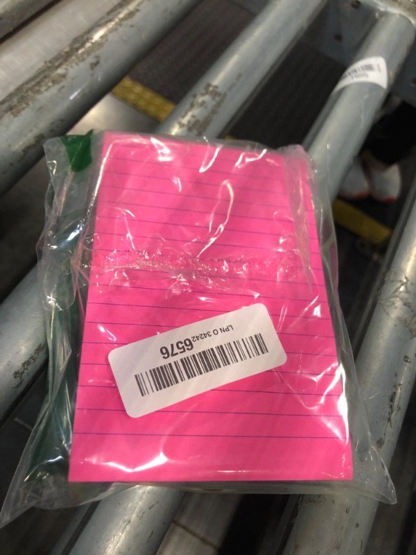 Photo 1 of (8 Pads) Lined Sticky Notes 4x6 in Post, 8 Colors Self Sticky Notes Pad Its, Bright Post Stickies Colorful Big Rectangular Sticky Notes for Office, Home, School, Meeting, 40 Sheets/pad