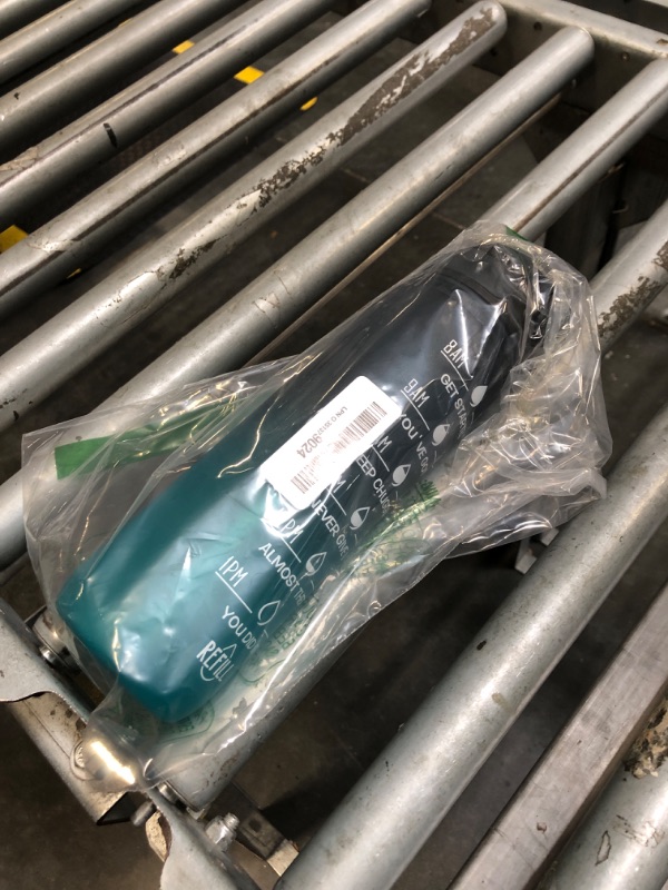 Photo 1 of **MISSING STRAP** Enerbone 32 oz Drinking Water Bottle with Times to Drink and Straw, Motivational with Carrying Strap, Leakproof BPA & Toxic Free, Ensure You Drink Enough Water for Fitness Gym Outdoor
