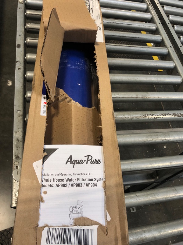 Photo 1 of **FILTER ONLY** 3M Aqua-Pure Whole House Sanitary Quick Change Water Filter System AP904, Reduces Sediment, Chlorine Taste and Odor, and Scale, Heavy Duty, 100,000 Gallon