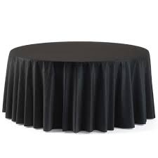 Photo 1 of 120 In. Premium Round Black Plastic Table Cover
