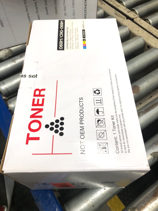 Photo 1 of 069 069H Toner Cartridge Set High Capacity 4-Pack Compatible for Canon 069H 069 for Color imageclass MF753Cdw MF751Cdw LBP674Cdw LBP674C MF750C LBP673Cdw LBP674Cx MF752Cdw MF756Cx Printers lnk Black