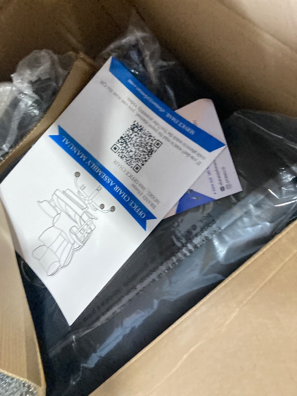 Photo 1 of Efomao Desk Office Chair 400LBS, Big and Tall Office Chair, PU Leather Computer Chair, Executive Office Chair with Leg Rest and Lumbar Support, Black Office Chair