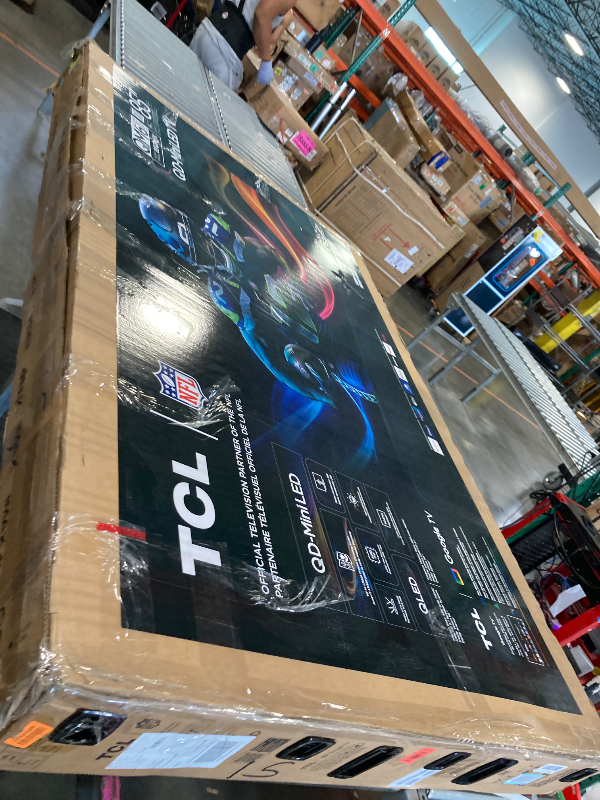 Photo 1 of **SCREEN IS DAMAGED**TCL 85-Inch Class QM6K Series QD-Mini LED 4K UHD Google Smart TV Best Value Mini-LED TV - QLED, 144hz, 288hz Gaming Rate, High Contrast Screen, Onkyo Audio, Dolby Atmos (85QM6K, 2025 Model)