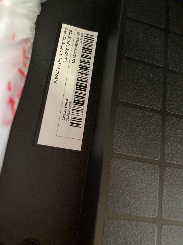 Photo 1 of **SCREEN IS DAMAGED**TCL 85-Inch Class QM6K Series QD-Mini LED 4K UHD Google Smart TV Best Value Mini-LED TV - QLED, 144hz, 288hz Gaming Rate, High Contrast Screen, Onkyo Audio, Dolby Atmos (85QM6K, 2025 Model)