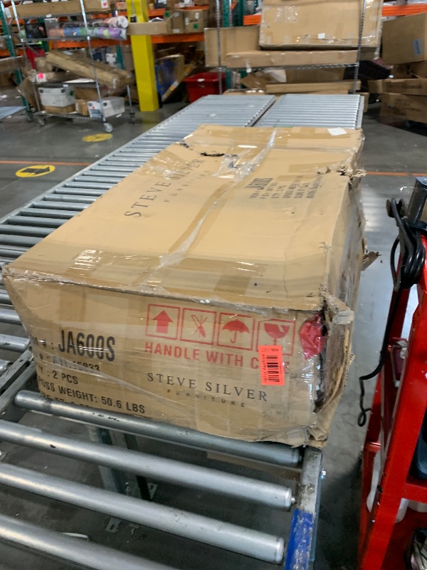 Photo 1 of Steve Silver Co Joanna Two Tone Counter Farmhouse Chair, Set of 2 Chairs, 24-Inch Seat Height, Schoolhouse Style, Dining Room, Kitchen, Counter Height, 23.5" D x 20" W x 42" H, White/Ivory, Brown