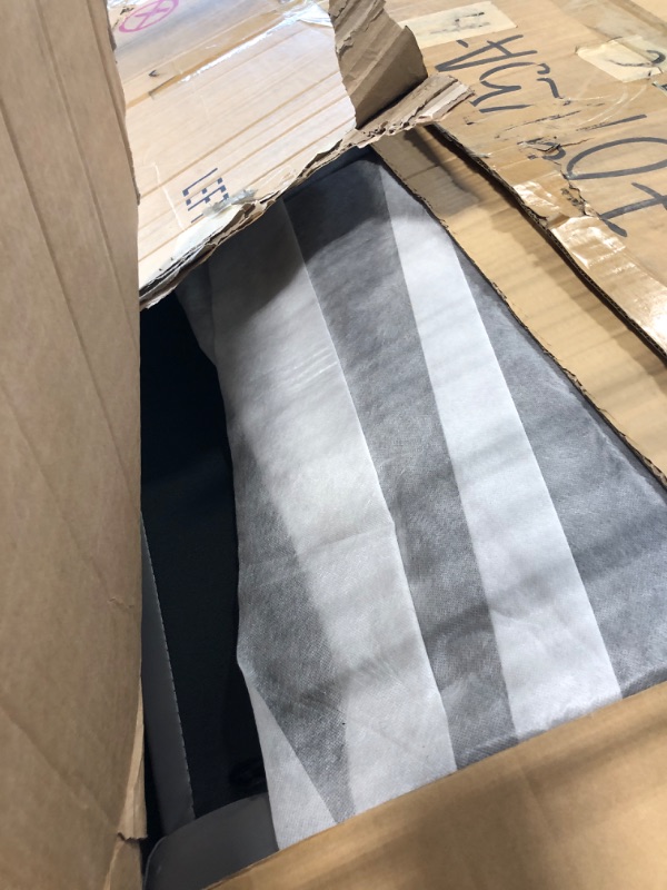 Photo 1 of [Missing parts and possibly torn] GlasFlength L Shaped Sectional Sofa with Ottoman, Leather Right Facing Modern Couches for Living Room, Bedroom, Office