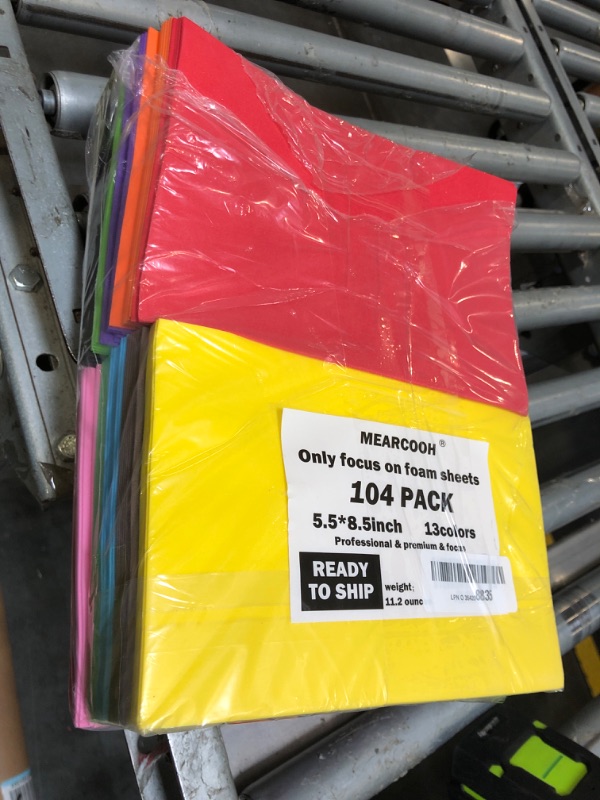 Photo 1 of 104 Pack Foam Sheets Craft 5.5x8.5 inch Eva Color Foam Paper Set for Crafts Project Preschoolers Classroom Scrapbooking DIY Handcraft by MEARCOOH