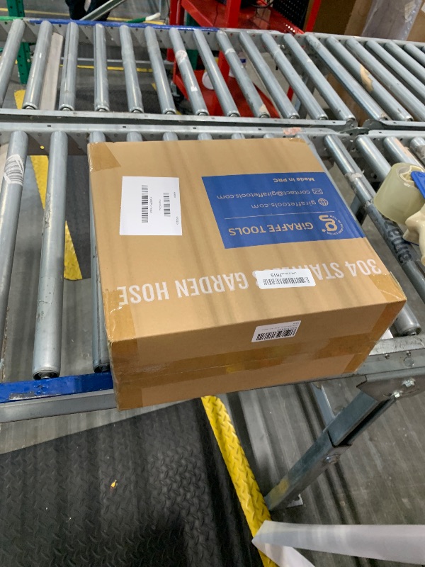 Photo 1 of Girafe Tools Garden Hose 100ft x 5/8", 304 Stainless Steel Metal Water Hose, No Kink Garden Water Hose with 9 Pattern Spray Nozzle, Flexible, Lightweight, Kink Free Hose for Yard, Outdoor