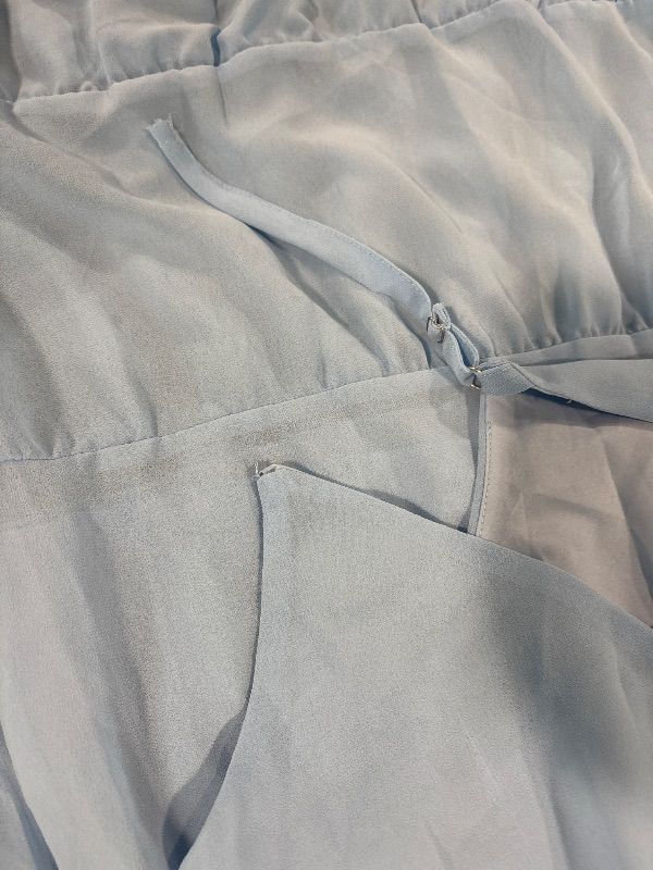 Photo 1 of **MINOR DAMAGE**STRAP IS RIPPED, NEEDS SEWING**(LOOK AT RECENT PHOTO)
PRETTYGARDEN Women's Casual Summer Dress Spaghetti Strap Sleeveless High Waist Beach Long Maxi Sun Dresses (Light Blue,Medium)