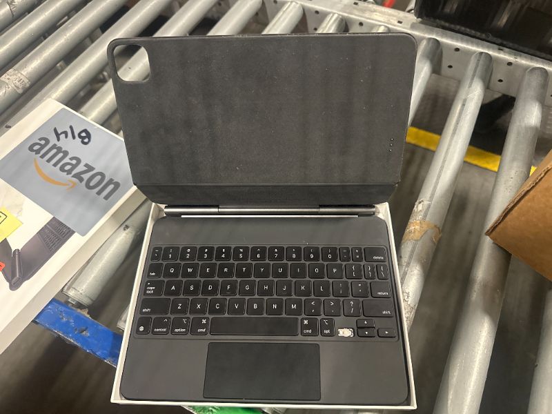Photo 1 of [missing keys] Apple Magic Keyboard: iPad Keyboard case for iPad Pro 11-inch (1st, 2nd, 3rd, 4th gen) and iPad Air (4th, 5th gen, and M2), Great Typing Experience, Built-in trackpad, US English - Black