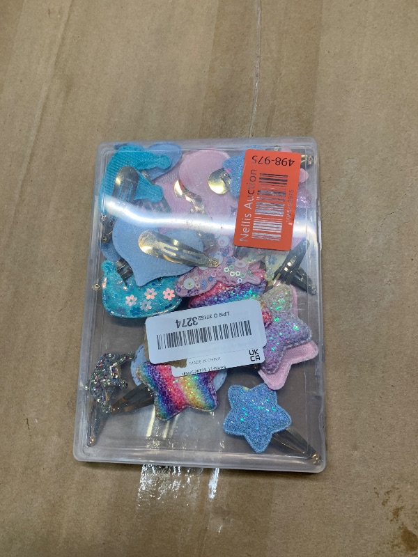 Photo 1 of 12 Pairs Hair Clips for Girls Hair Accessories for Kid Cute Glitter Toddler Girls Hair Accessory Multicolor Shaped