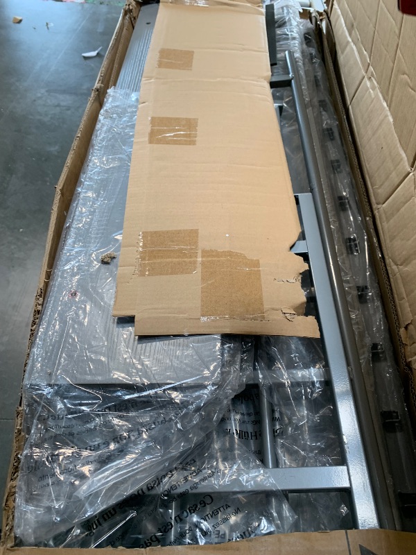 Photo 1 of ** MISSING LIGHTS AND HARDWARE ** Rolanstar Bed Frame Queen Size with Drawers and Charging Station, Upholstered Platform Bed with Storage Headboard and LED Light, Heavy Duty Metal Frame Support, No Box Spring Needed, Noise Free, Grey       