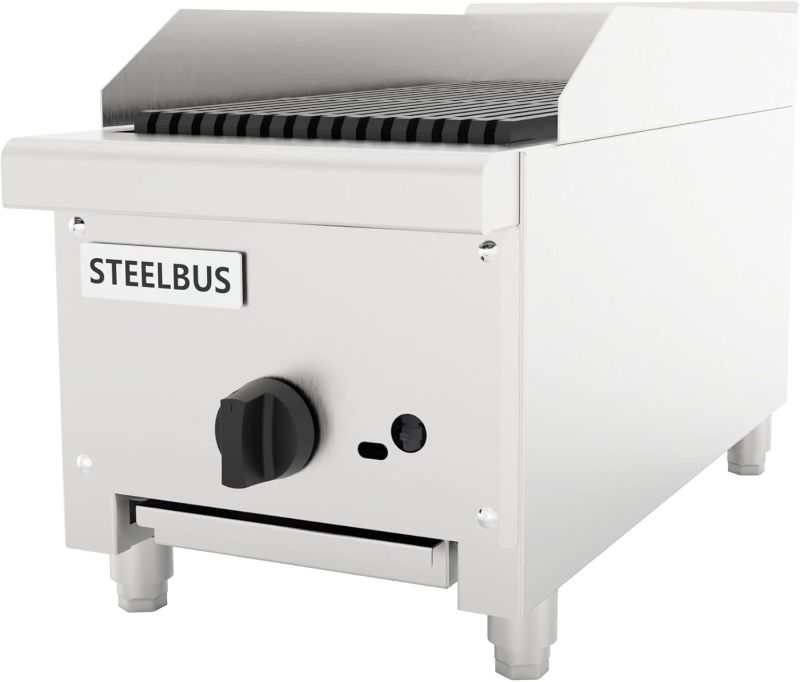 Photo 1 of 12'' Heavy duty Commercial Radiant Broiler 1 Burner Natural/Propane gas Commercial Charbroilers Restaurant Equipment BBQ outdoor Countertop Griddle