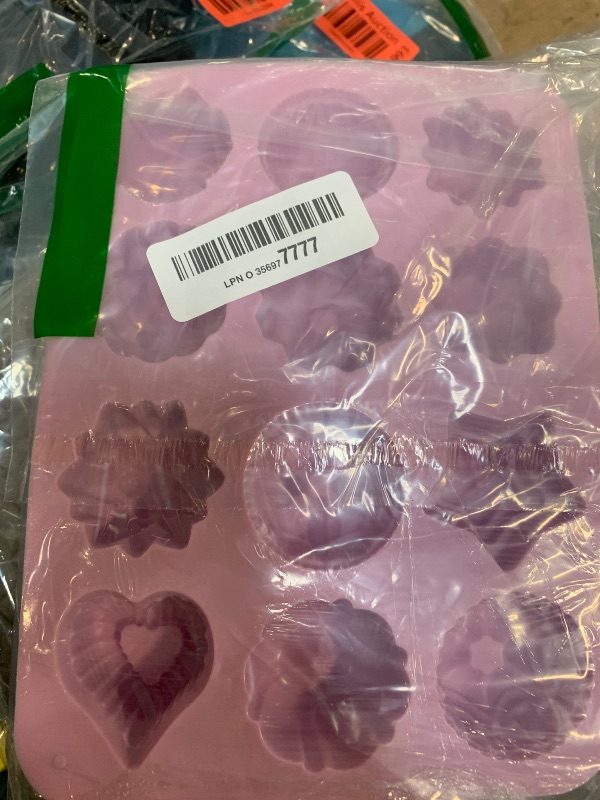 Photo 1 of **ONE PIECE**Sakolla 3 Pack Flower Soap Molds, 12 Cavities Different Shapes Silicone Molds for Soap, Lotion Bar, Bath Bombs, Chocolate, Candy