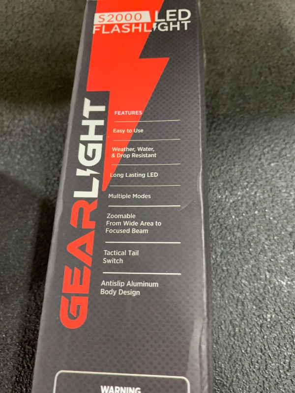 Photo 1 of GearLight S2000 LED Flashlight High Lumens - Super Bright, Powerful, Mid-Size Tactical Flashlight for Outdoor Activity & Emergency Use