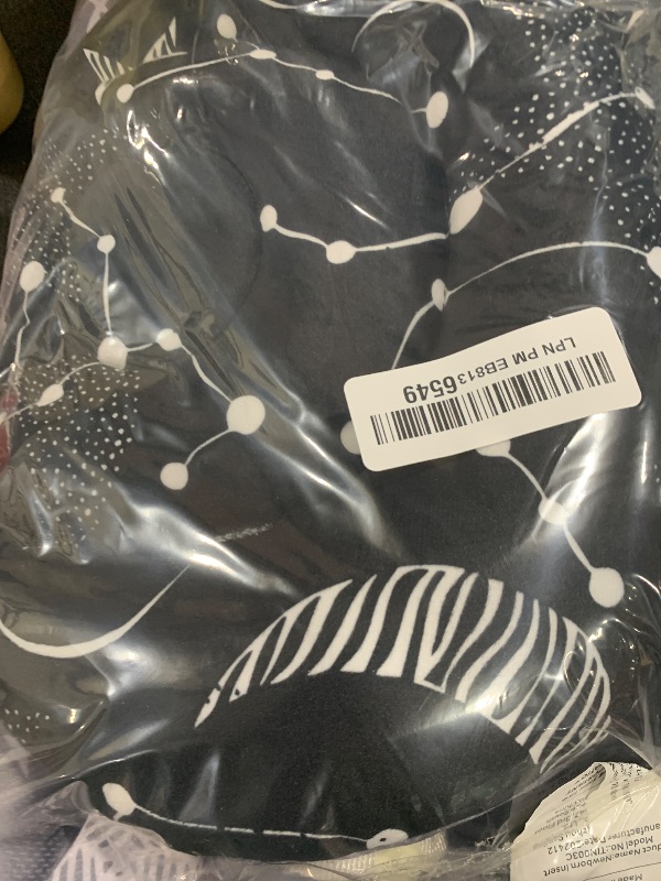 Photo 1 of TinlyFinly Infant Car Seat Insert with Extra Cushion for Preemie to Toddler, Reversible Newborn Carseat Insert Head Support, Fits for Stroller, Baby Swing, Rocker, Bassinets, Bouncer (Black Star)